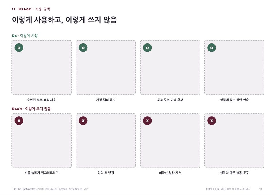 캐릭터 스타일시트 11 사용 규칙 미리보기